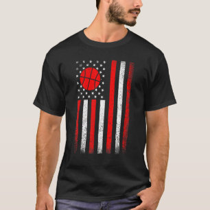 T-shirt Drapeau américain Vintage Basketball Drapeau Papa