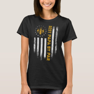 T-shirt Drapeau américain vintage Best Papa Par Par Funny 