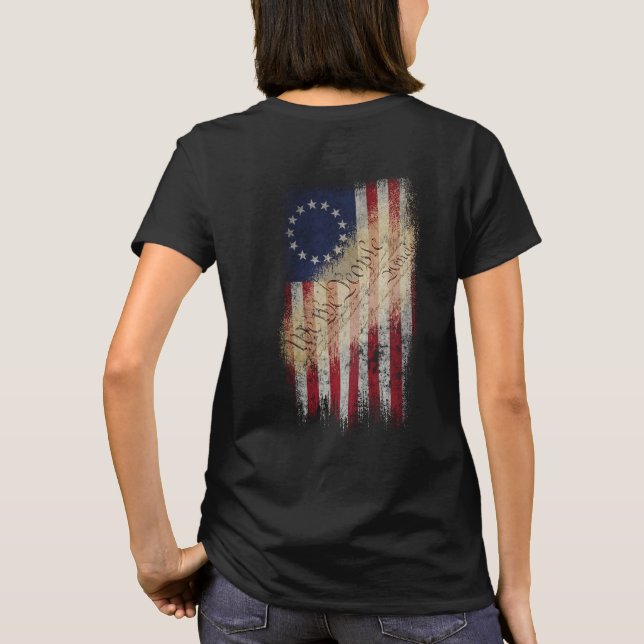 T-shirt Drapeau américain vintage Betsy Ross (Dos)
