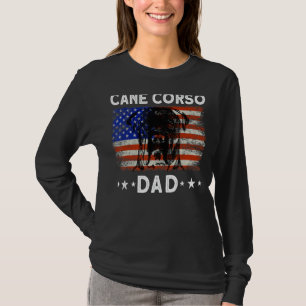 T-shirt Drapeau américain vintage Canne Corso Papa Chien