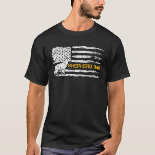 T-shirt Drapeau américain Vintage Chien berger allemand