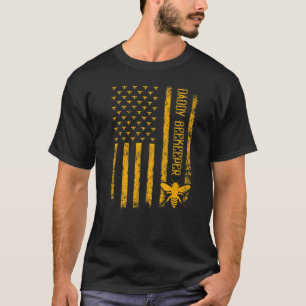 T-shirt Drapeau américain Vintage Daddy Beekeeper Pères