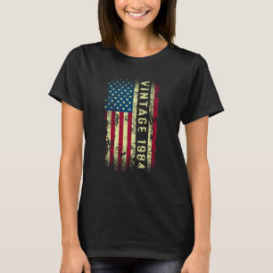 T-shirt Drapeau américain vintage de 1984 39 ans 39e anniv