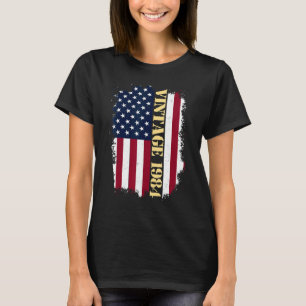 T-shirt Drapeau américain Vintage de 39 ans 1984 Drapeau a