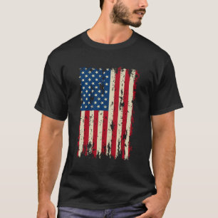 T-shirt Drapeau Américain vintage Distorti Hommes Patrioti