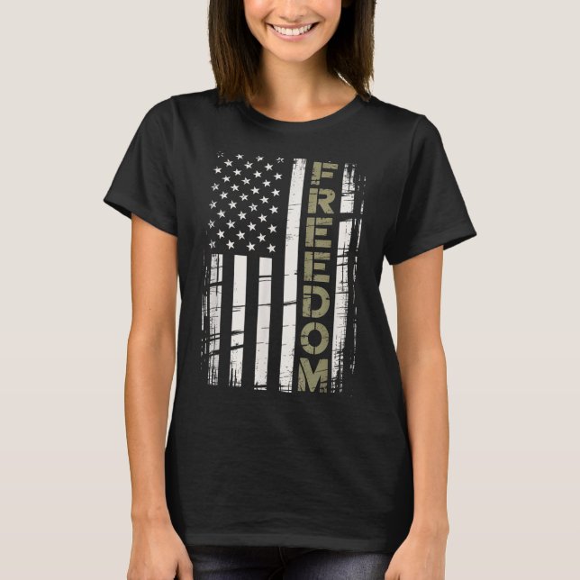 T-shirt Drapeau américain vintage Dom (Devant)