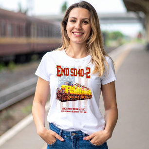 T-shirt Drapeau américain vintage EMD SD40-2 Locomotive di