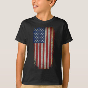 T-shirt Drapeau américain vintage en détresse