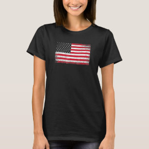 T-shirt Drapeau américain Vintage États-Unis Hommes Femmes