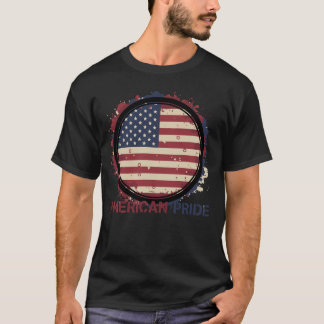 T-shirt Drapeau Américain Vintage – Fierté América