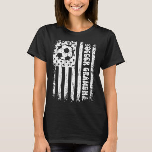 T-shirt Drapeau américain vintage Grand-mère football Fans