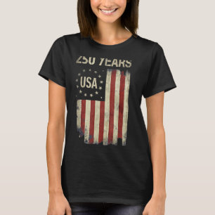 T-shirt Drapeau américain vintage pour le 250e anniversair