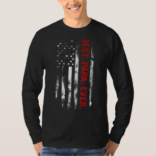 T-shirt Drapeau américain Vintage pour les hommes Meilleur