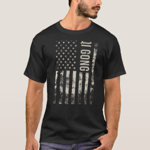 T-shirt Drapeau américain vintage Qi Gong