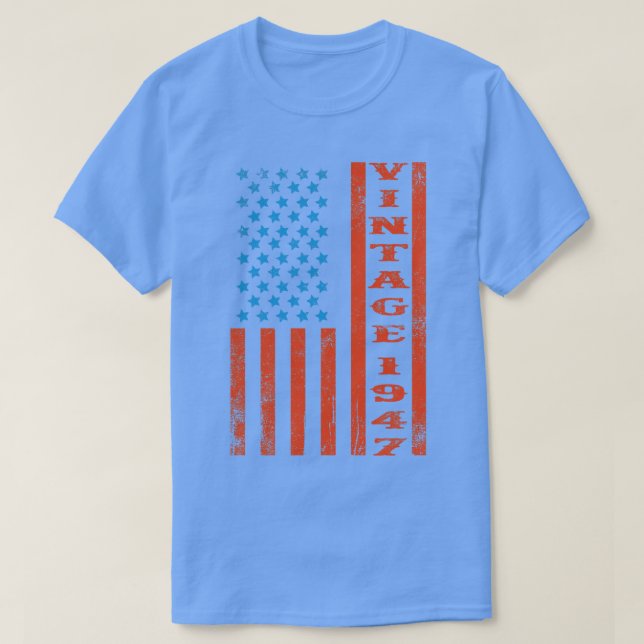 T-shirt Drapeau américain vintage Retro 1947 (Design devant)