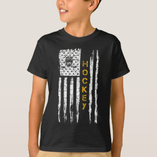 T-shirt Drapeau américain vintage silhouette de joueur de