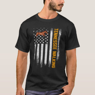T-shirt Drapeau américain vintage Tennessee Walking Horse