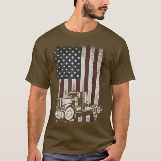 T-shirt Drapeau américain Vintage Tennis Truck Trucke