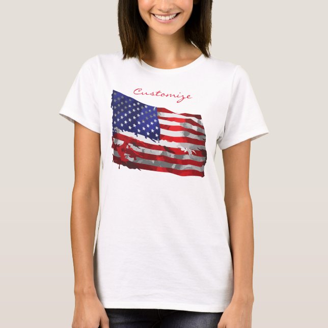 T-shirt Drapeau américain vintage Thunder_Cove (Devant)