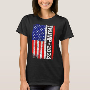 T-shirt Drapeau américain Vintage Trump 2024