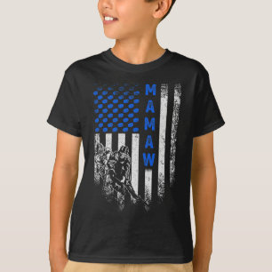 T-shirt Drapeau américain vintage Usa fière hochey Mamaw s