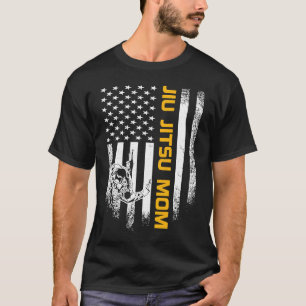 T-shirt Drapeau américain vintage USA Jiu Jitsu brésilien