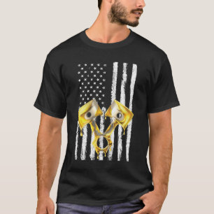 T-shirt Drapeau américain voiture musculaire à piston 10