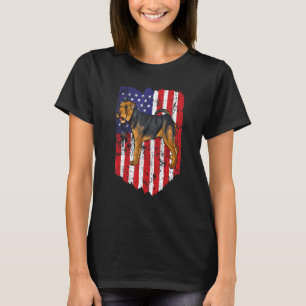 T-shirt Drapeau Américain Welsh Terrier 4 Juillet Etats-Un