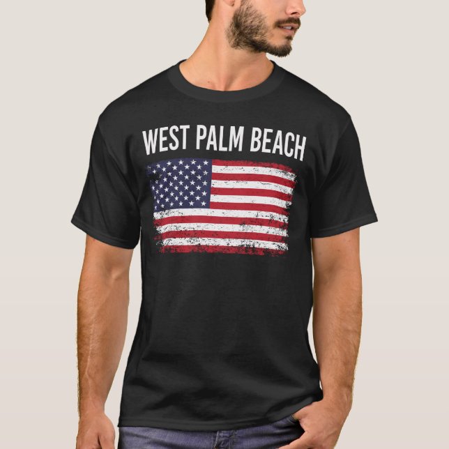 T-shirt Drapeau américain West Palm Beach (Devant)