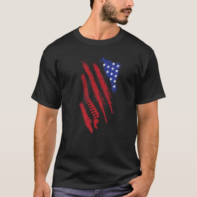 T-shirt Drapeau américain Whisperer Chiro Squad American C (Devant)
