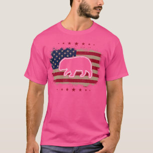 T-shirt Drapeau américain Wombat