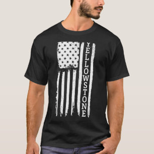 T-shirt Drapeau américain Yellowstone Patriotique USA Yell