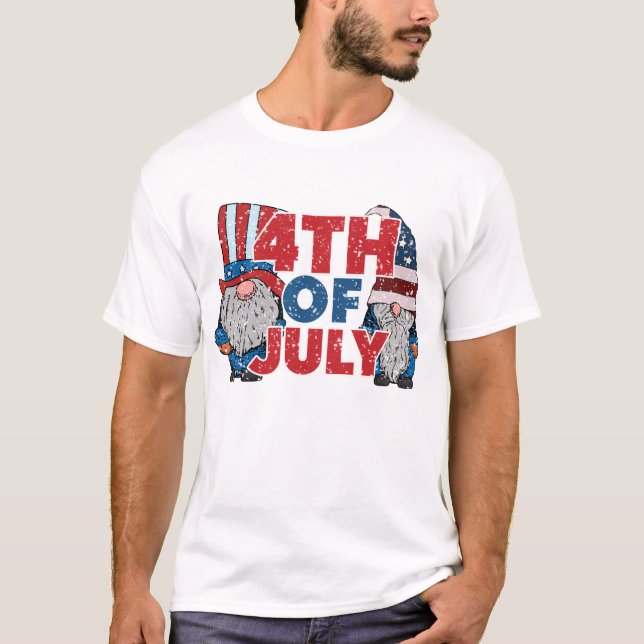 T-shirt Drapeau Americana du 4 juillet (Devant)