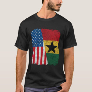 T-shirt Drapeau américano-ghanéen Demi USA Ghana Racine Fi