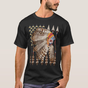 T-shirt Drapeau amérindien américain Cherokee Patriotic In