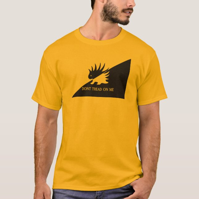 T-shirt Drapeau Ancap logo Porc-épic parodie de drapeau de (Devant)