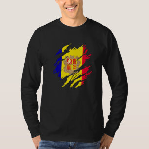 T-shirt drapeau andorran Andorre