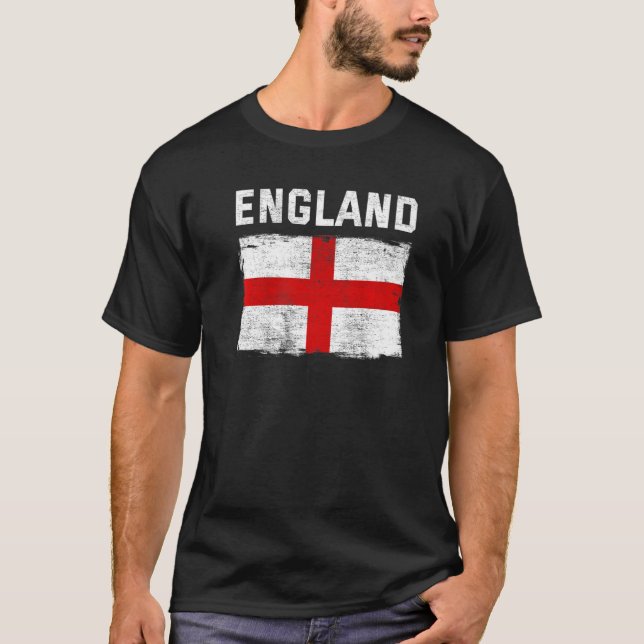 T-shirt Drapeau anglais Angleterre St George Cross (Devant)