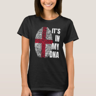 T-shirt Drapeau anglais Dna Empreinte manuscrite Angleterr