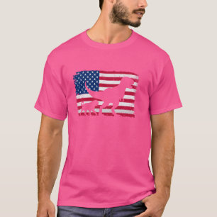 T-shirt Drapeau anglais rétro Mastiff 4 juillet américain