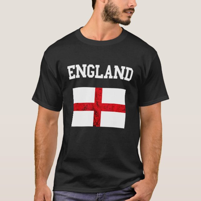T-shirt Drapeau Angleterre Racines Anglaises Croix de Sain (Devant)