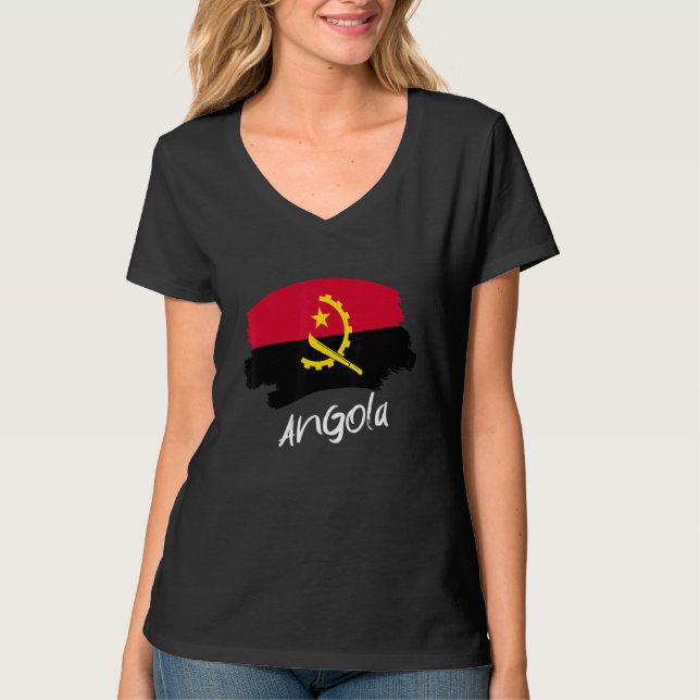 T-shirt Drapeau angolais Angola (Devant)
