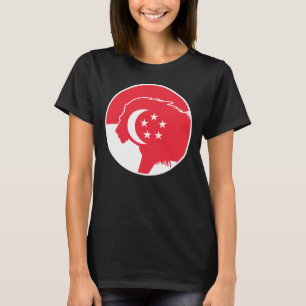 T-shirt Drapeau animal national singapourien Lion Singapou