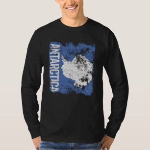 T-shirt Drapeau Antarctique en détresse