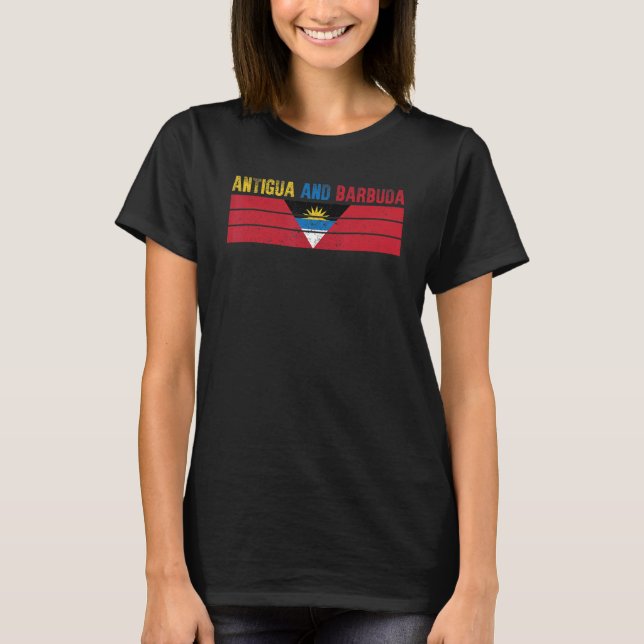 T-shirt Drapeau Antigua-Et-Barbuda Hommes Femmes Enfants (Devant)