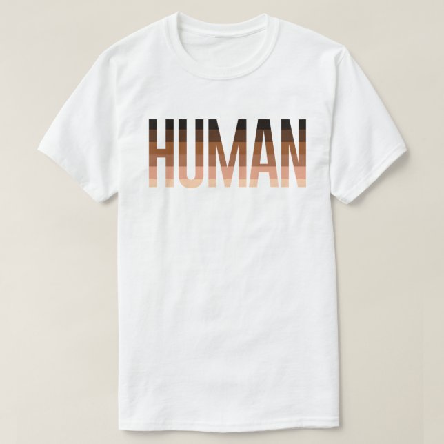 T-shirt Drapeau antiraciste humain (Design devant)