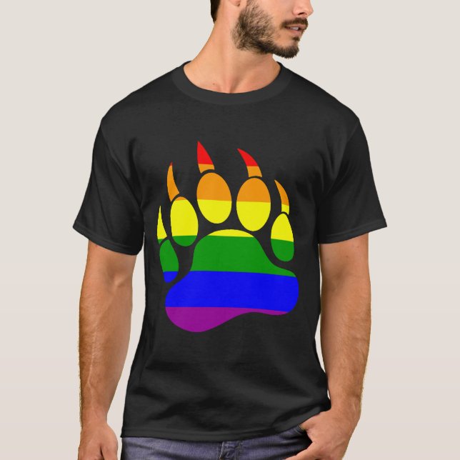 T-shirt Drapeau arc-en-ciel aux couleurs de la fierté gay  (Devant)
