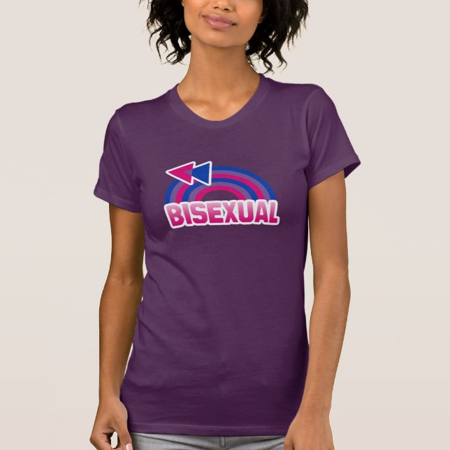 T-SHIRT DRAPEAU ARC-EN-CIEL BISEXUEL (Devant)