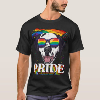 T-shirt Drapeau arc-en-ciel de la fierté gay Dalmatien Lgb