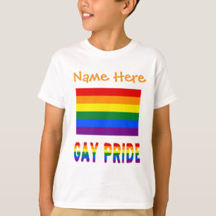T-shirt Drapeau arc-en-ciel de la fierté gay Garçons perso
